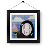 No Face with Taiyaki 4x4 Print