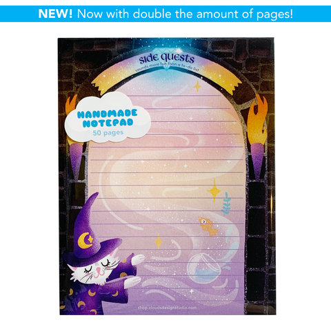 NEW! 50pg. Side Quests Notepad