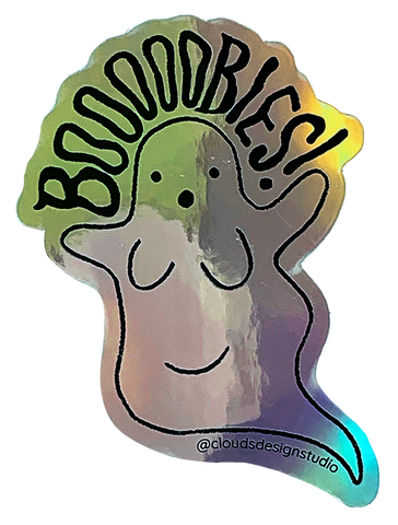 Booooobies! Holographic Sticker