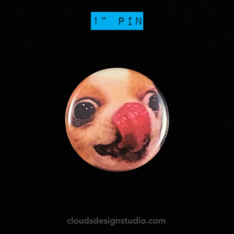 Chihuahua Tongue Out - 1" Pinback Button