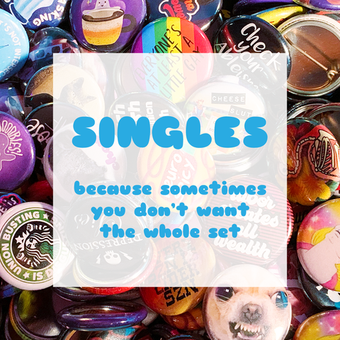 Single 1" Pinback Button - Choose one from any in our sets