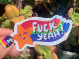 Fuck Yeah Homemade Holographic Sticker