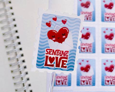 Sending Love Oversized Stamps Sticker Sheet