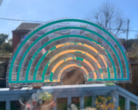 Rainbow Suncatcher Removable Prismatic Window Cling Decal