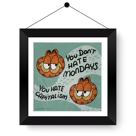 Anticapitalist Garfield 4x4 Print