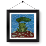 Froggo's Rainy Day Holographic Laminate 4x4 Print