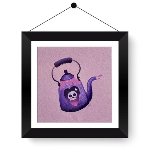 Spooky Teapot 4x4 Print