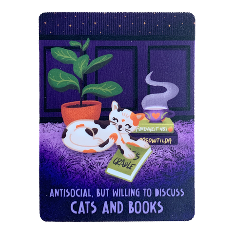 Antisocial But Willing to Discuss Cats and Books Sticker