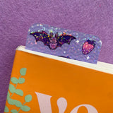 Pink & Purple Bats & Bows Holographic Bookmark