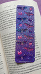 Pink & Purple Bats & Bows Holographic Bookmark