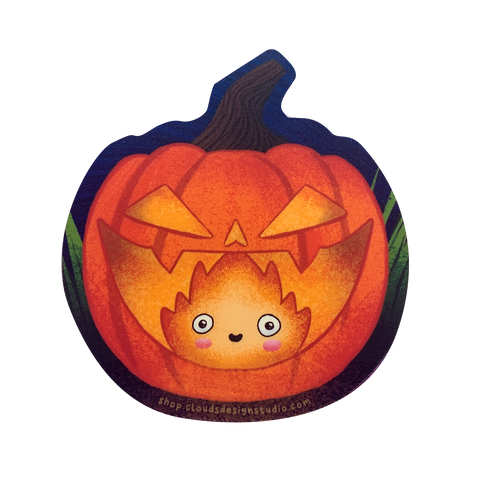 Calcifer Pumpkin Sticker