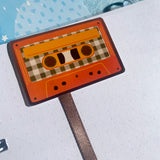 Harvest Plaid Cassette Tape Magnetic Bookmark