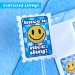 Oversized Have a Nice Day Stamp-Shaped Stickers