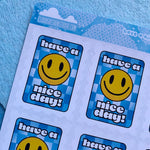 Oversized Have a Nice Day Stamp-Shaped Stickers