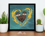 Otter Love 8x8 Print