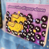 Please Take Off Your Shoes Soot Sprite Mounted Print