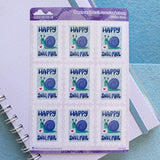 Oversized Happy Snail Mail Stamp-Shaped Stickers