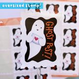 Oversized Ghost Post Stamp-Shaped Stickers