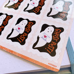 Oversized Ghost Post Stamp-Shaped Stickers