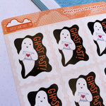 Oversized Ghost Post Stamp-Shaped Stickers