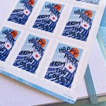 Happy Post from the Coast Stamp-Shaped Stickers