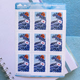 Happy Post from the Coast Stamp-Shaped Stickers