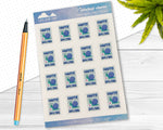 Happy Snail Mail Postage Stamp-Shaped Stickers