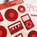 Retro Love Songs Sticker Sheet