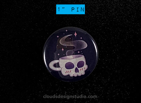 Skull Mug - 1" Button Pin