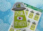 Special Delivery Alien Sticker Sheet