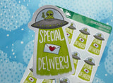 Special Delivery Alien Sticker Sheet