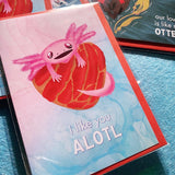 Axolotl Valentine Cards