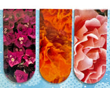 delicate flower 3pk. magnetic bookmarks
