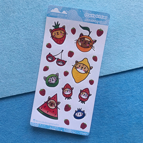 Fruity Kitties Mini Sticker Sheet