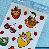 Fruity Kitties Mini Sticker Sheet