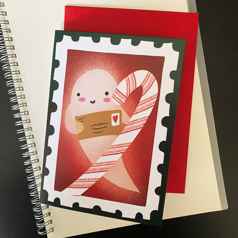 Ghostie Merry Mail Greeting Card + Envelope