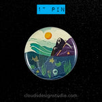 Beachy Grim Reaper - 1" Pinback Button