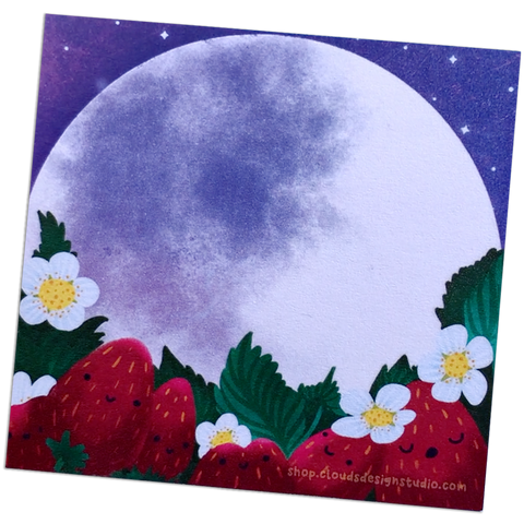 Strawberry Moon Sticky Notes