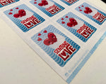 Sending Love Oversized Stamps Sticker Sheet