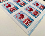 Sending Love Oversized Stamps Sticker Sheet