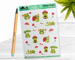 Cute Little Croakers Sticker Sheet