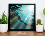 Sea Otter Kisses in the Kelp 8x8 Print