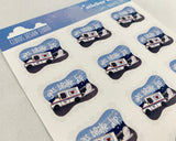 Gas Brake Dip E-40 inspired Postage Stamp-Shaped Stickers