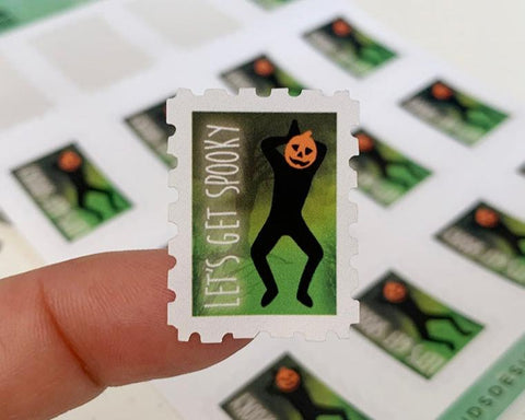 Let's Get Spooky Stamp-Shaped Stickers